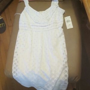 NWT White polkadot dress